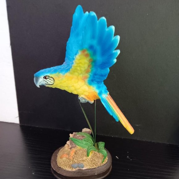 Blue Colored Bird on a Spring Like Stem. Moves back & Forth. Excellent Condition - Picture 1 of 7